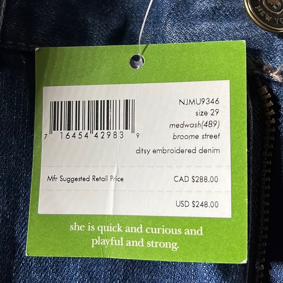 Kate Spade 29 denim ditsy fray - Picture 3 of 8
